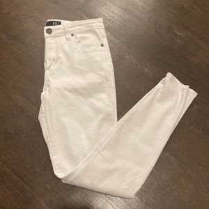 White high rise skinny jeans